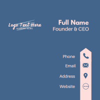 Cursive Generic Wordmark Business Card Design