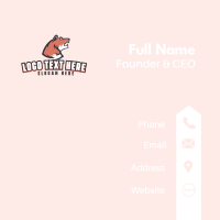 Angry Feline Team Mascot  Business Card Design