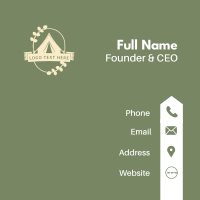 Traveller Camping Emblem Business Card Design