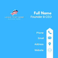 American Flag Arch Business Card Design
