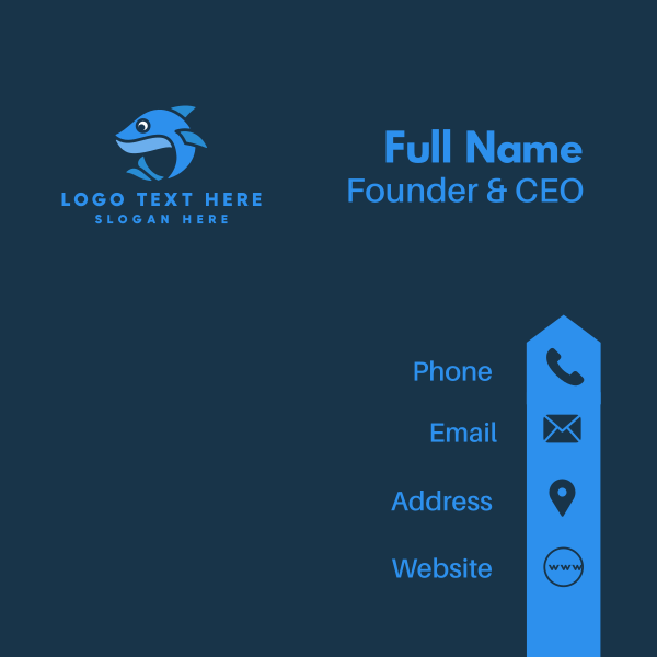 Blue Little Shark Business Card Design