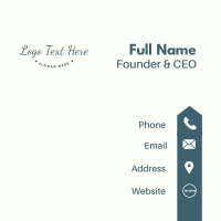 Minimalist Cursive Wordmark Business Card Design