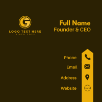 Golden Letter G Business Card Design