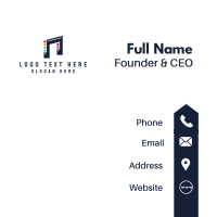 Square Colorful Note Business Card Design