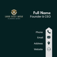 Fierce Lion Badge Business Card Design