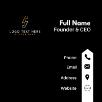 Electric Plug Lightning Business Card Design