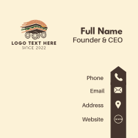 Express Hamburger Delivery Business Card Design