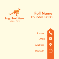 Orange Kangaroo Origami Business Card Design