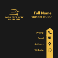 Yellow Fast Car Business Card Design