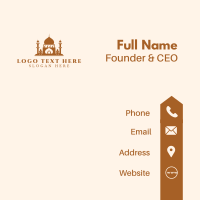 Muslim Temple Architecture Business Card Design