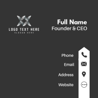 Tech Developer Letter X Business Card Design