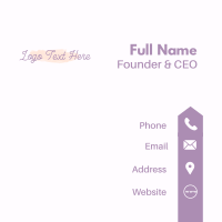 Feminine Cursive Watercolor Wordmark Business Card Design