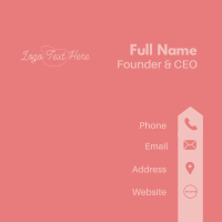 Beauty Feminine Wordmark Business Card Design