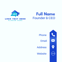 Messaging App Telecommunication Business Card Design
