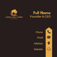 Yellow Aggressive Bull  Business Card Design