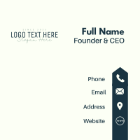 Luxury Boutique Signature Wordmark Business Card Design