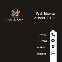 Angry Tiger Shield Gaming Business Card Design