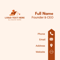 Orange Roof Real Estate Business Card Design