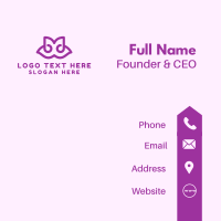 Purple Flower Letter M Business Card Design