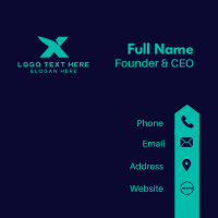 Eagle Letter X Business Card Design