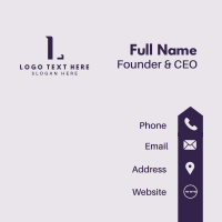 Firm Consultant Letter L Business Card Design