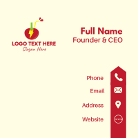 Red Cherry Energy Drink Business Card Design