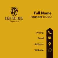 Tribal Lion Head Business Card Design