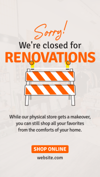 Closed for Renovations Instagram reel Image Preview