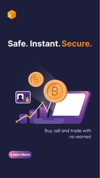 Secure Cryptocurrency Exchange Facebook story Image Preview