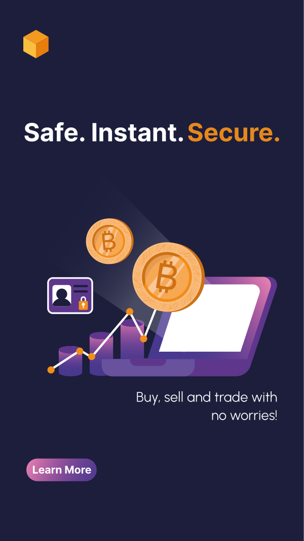 Secure Cryptocurrency Exchange Facebook Story Design
