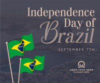 Minimalist Independence Day of Brazil Facebook Post Design