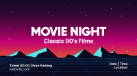 Retro Movie Night Facebook event cover Image Preview