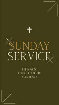 Earthy Sunday Service Facebook Story Design