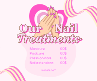 Nail Treatments List Facebook Post Design