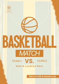 Upcoming Basketball Match Flyer Design