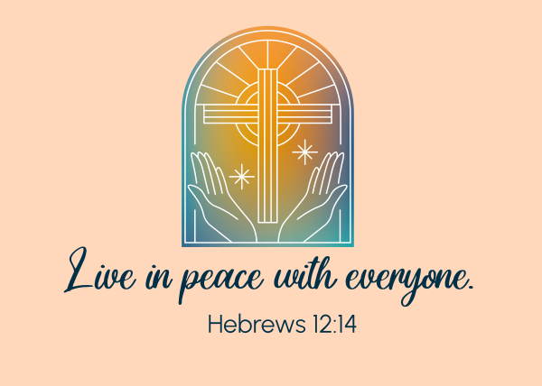 Peace Bible Verse Postcard Design