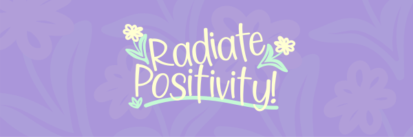 Radiate Positivity Twitter Header Design Image Preview