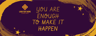 Brush Positive Quote Facebook cover Image Preview