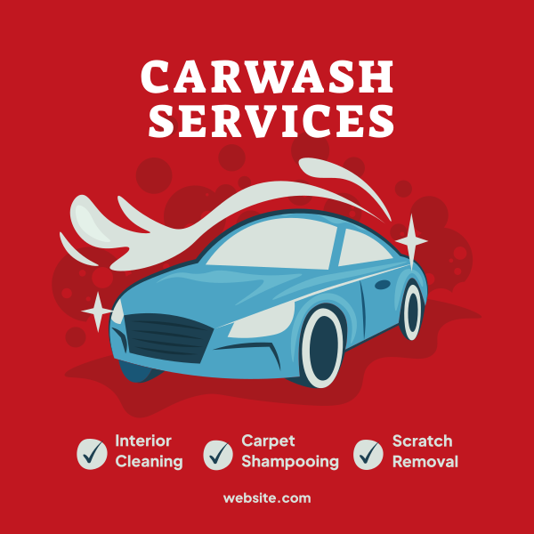 Carwash Services List Instagram Post Design Image Preview
