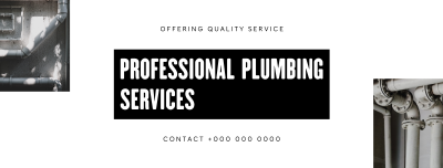 Minimalist Plumbing Service Facebook cover Image Preview