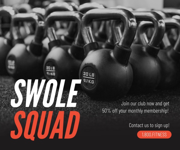 Swole Squad Facebook Post Design Image Preview