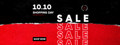 10.10 Sale Day Facebook cover Image Preview