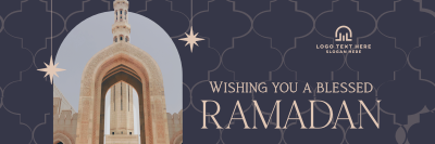 Greeting Ramadan Arch Twitter header (cover) Image Preview