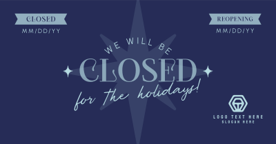 Holiday Closing Badge Facebook ad Image Preview