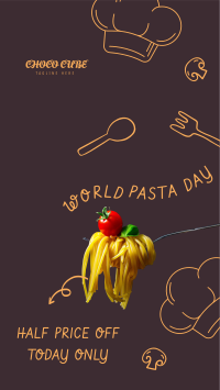 World Pasta Day Doodle Facebook Story Image Preview