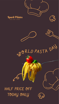 World Pasta Day Doodle Facebook story Image Preview