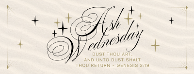 Simple Elegant Ash Wednesday Facebook cover Image Preview