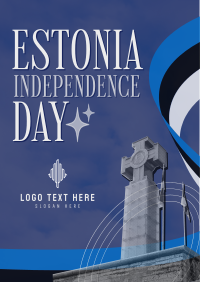 Minimal Estonia Day Poster Image Preview