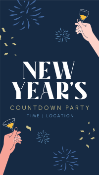 New Year Toast Countdown Facebook Story Design