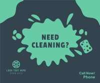 Contact Cleaning Services  Facebook Post Design